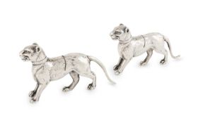 The Worshipful Company of Skinners, a pair of silver menu card holders,