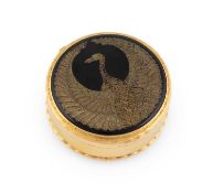 λ A Louis XV gold-mounted tortoiseshell snuff box,