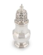 A George I silver caster,