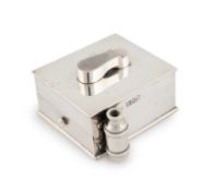 A late-Victorian novelty silver shoe shine vesta and stamp box,