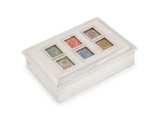An Edwardian silver stamp box,