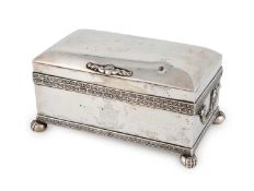 An early-19th century Norwegian silver casket,