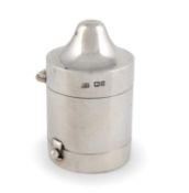 A late-Victorian silver nightlight holder and vesta case,