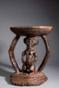 A LUBA KUSU CARYATID STOOL
