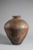 A JAPANESE POTTERY STORAGE JAR