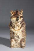 A SALT-GLAZED STONEWARE FIGURE OF A BEAR