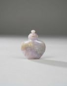 A CHINESE LAVENDER JADEITE SNUFF BOTTLE