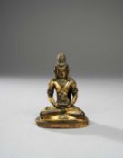 A TIBETAN GILT-BRONZE FIGURE OF AMITAYUS