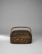 A LARGE AND RARE CHINESE PARCEL-GILT COPPER 'BOYS' FOOT WARMER