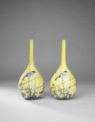 A PAIR OF JAPANESE VASES BY TAKEUCHI CHUBEI
