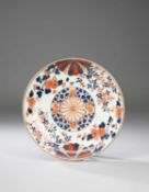 A JAPANESE IMARI DISH WITH CHRYSANTHEMUM