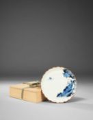 A JAPANESE ARITA BLUE AND WHITE DISH