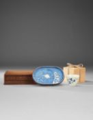 TWO JAPANESE ARITA BLUE AND WHITE PIECES