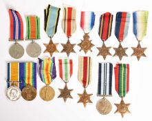 A quantity of First and Second World War campaign medals