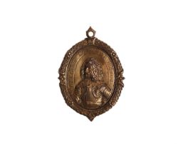 Edward Montague 2nd Earl of Manchester, Military Reward 1643, a cast and chased silver- gilt badge