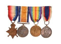 Four medals to Corporal Bertram George Beck, Royal Marine Light Infantry and Royal Fleet Reserve
