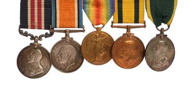 The Great War M.M. group of five medals to Private Charles Godfrey Day