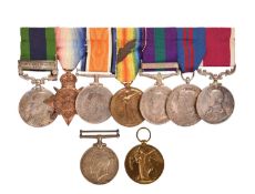An interesting composite family medal collection, comprising a mounted group
