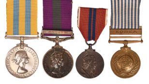 A Korean War and Malayan Emergency group of four medals to Fusilier N. McLean, Royal Scots Fusiliers
