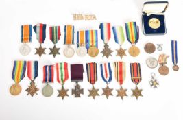 An assortment of medals