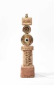 Bernard Rooke (b.1938), A tall stoneware sculptural floor lamp, circa 1960