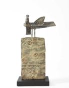 John Maltby (1936-2020), Seabird and Fish, a stoneware and mixed media sculpture