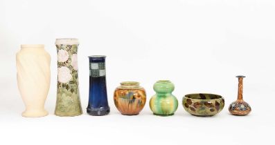 Fulham Pottery, a tall vase