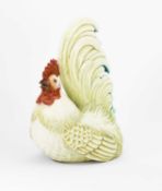 Theodore Deck (1823-1891) Coq, a rare centrepiece model of a cockerel