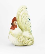 Theodore Deck (1823-1891) Coq, a rare centrepiece model of a cockerel