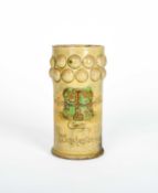 Ewenny Pottery, A pottery sleeve vase, 1908