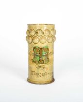 Ewenny Pottery, A pottery sleeve vase, 1908