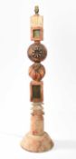 Bernard Rooke (b.1938), A tall stoneware sculptural floor lamp, circa 1960