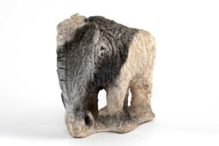 Denise Wren (1891-1979) at Oxshott Pottery, a stoneware model of an elephant, 1970