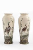 Florence Barlow for Royal Doulton, A rare pair of vases, circa 1906