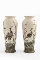 Florence Barlow for Royal Doulton, A rare pair of vases, circa 1906