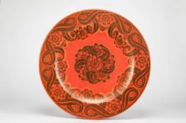 William S. Mycock (1872-1959) for Pilkington's Royal Lancastrian Pottery, a large wall charger