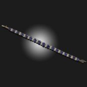 A SAPPHIRE AND DIAMOND BRACELET