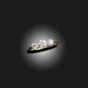A DIAMOND THREE STONE RING