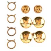 A RUBY AND YELLOW GOLD DRESS SET