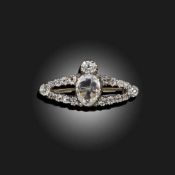 A DIAMOND BROOCH, MID 19TH CENTURY