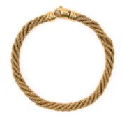 AN ITALIAN YELLOW GOLD BRACELET