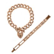 TWO YELLOW GOLD BRACELETS