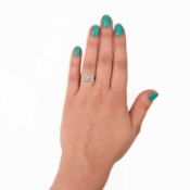 A DIAMOND CLUSTER RING