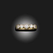 A DIAMOND FIVE STONE RING
