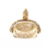 A CITRINE SPINNING FOB SEAL