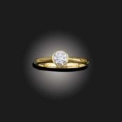 A DIAMOND SOLITAIRE RING