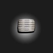 A DIAMOND SEVEN ROW RING
