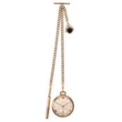 GARRARD, A GENTLEMAN'S YELLOW GOLD OPEN-FACED POCKET WATCH
