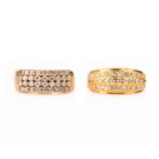 TWO DIAMOND SET GOLD RINGS