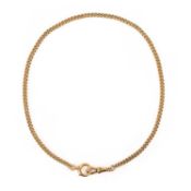 AN 18CT YELLOW GOLD WATCH CHAIN